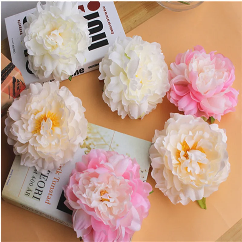 

30pcs artificial large lotus peony flower heads silk flower wedding Road led flower hotel background wall DIY flower decoration