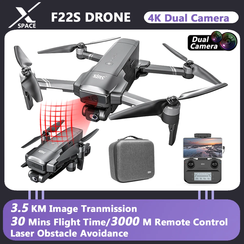 New Drone F22S Digital Map Transmission 4K Optical Stream Relay GPS Drone Obstacle Avoidance Aerial Photography Model Toys Gifts