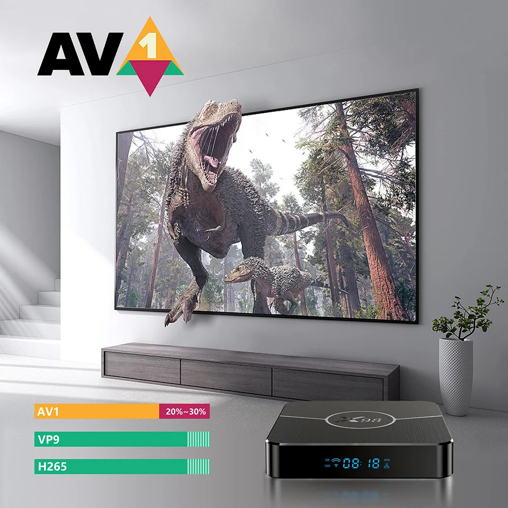 X98 Plus Amlogic S905W2 أندرويد 11 مربع التلفزيون الذكية رباعية النواة 2.4G & 5.8G المزدوج واي فاي 4k AV1 100M تعيين مشغل وسائط تي في بوكس 4GB 64GB جديد
