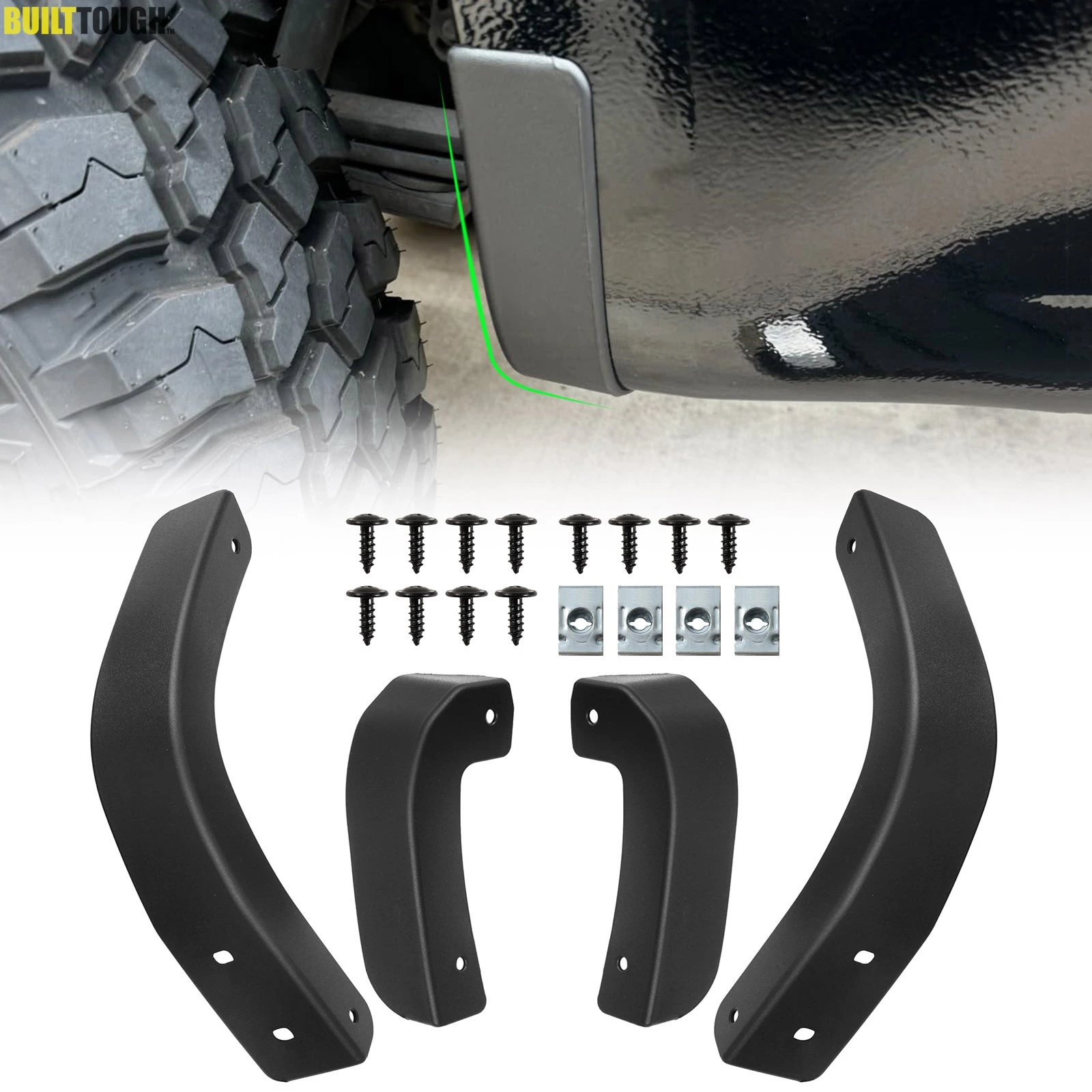 

4X Mud Flaps Delete for Chevrolet Chevy Silverado 1500 2019 - 2025 MudGuards Accessories Front Rear Splash Guards Fender Cover