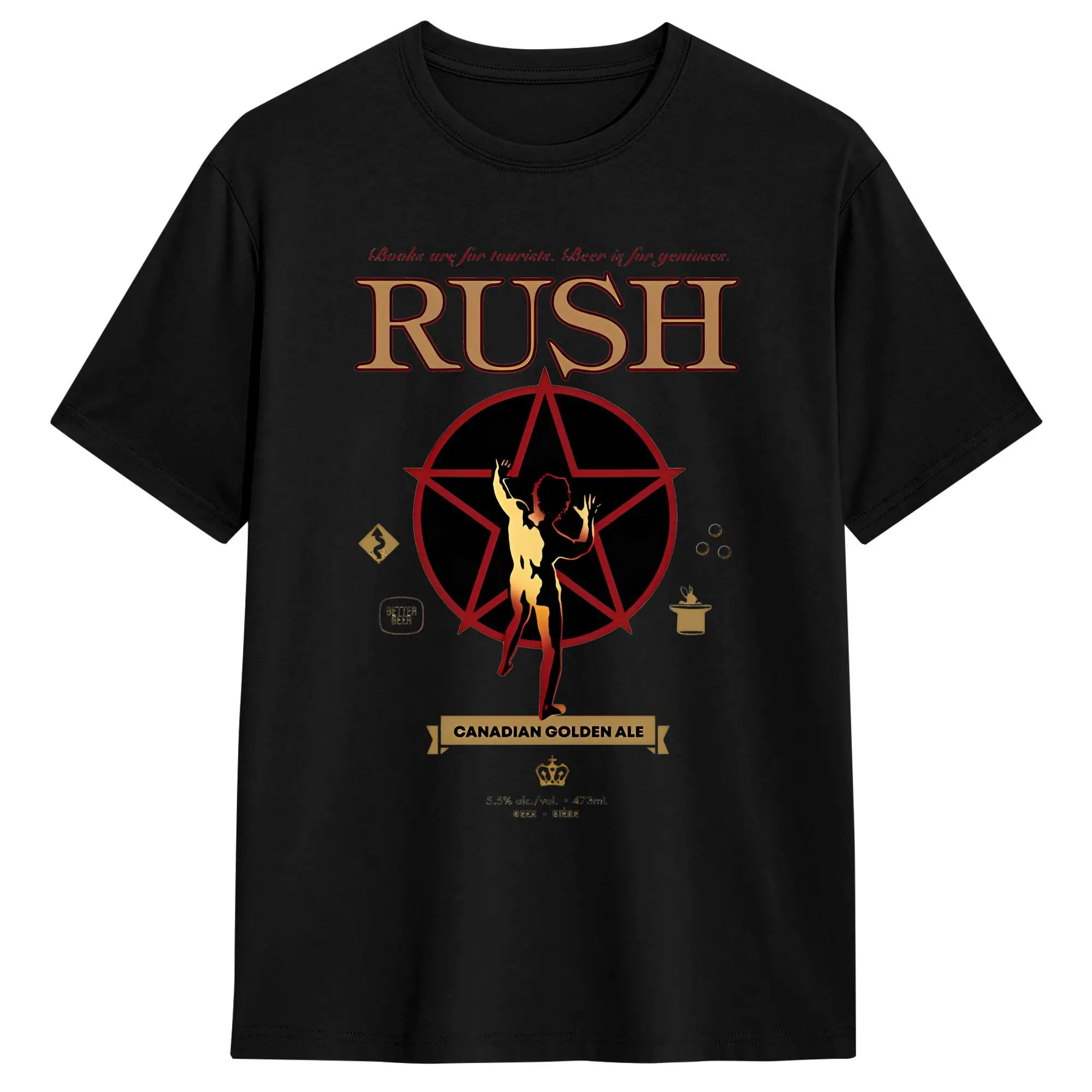 Casual Rush Rock Band Tshirts Unisex Round Neck Short Sleeve Clothing  Cotton Summer TopsTops