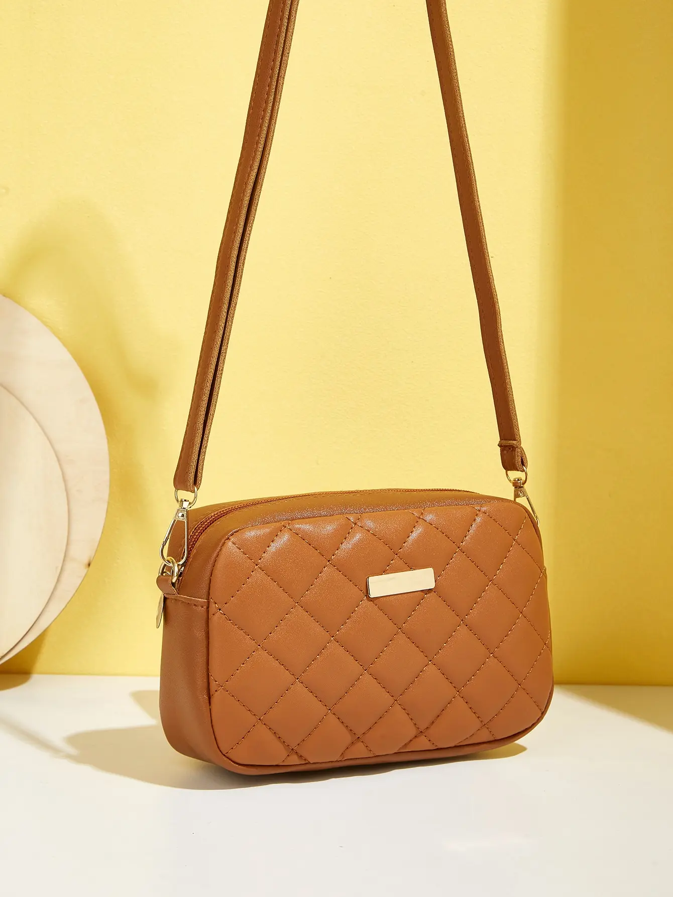 

New Fashion Quilted Rhombus Pattern Mini Crossbody Shoulder Bag For Women