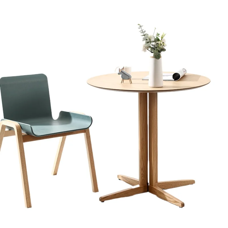 

Walnut log dining table, stylish reception room front desk negotiation table