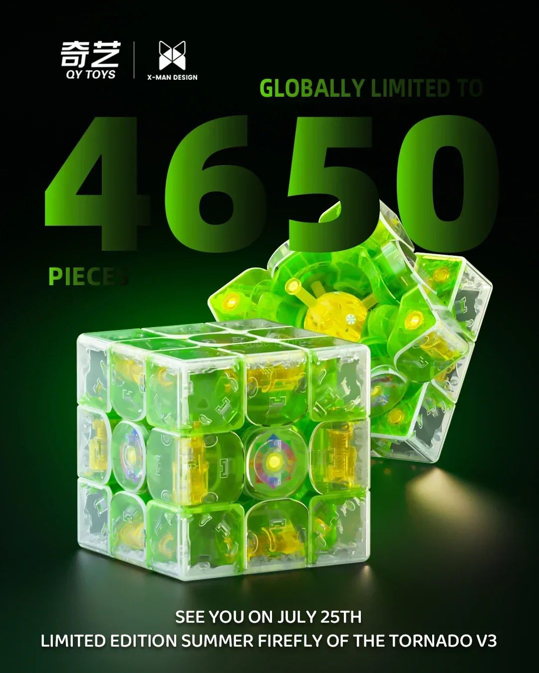 LIMITED EDITION!!! [ECube] QiYi Tornado V3 Limited Firefly 3x3 Stickerles Professional Magic Speed Cube 3x3 Cube for Competition