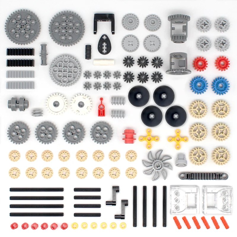 

117PCS MOC Technology Variable Speed Gear Set Technical Gear Kit Puzzle DIY Toys Compatible with Legoeds Small Building Blocks