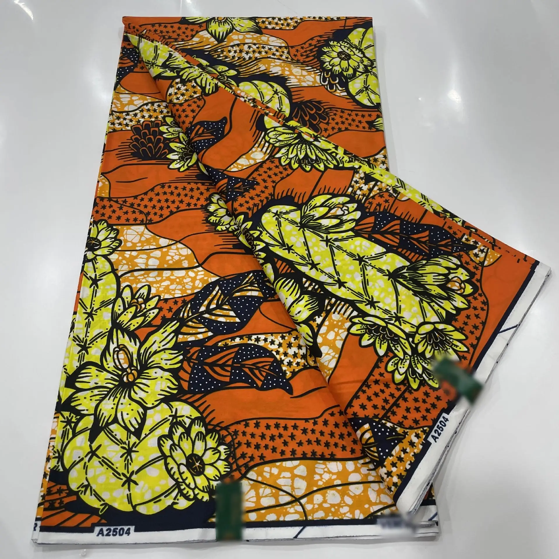 

Новая настоящая гарантия, супер реалистичная оригинальная ткань в стиле батик, ткань Голландия Hollandais, супер V, Африка, Нигерия, 100% хлопок, 6 ярдов