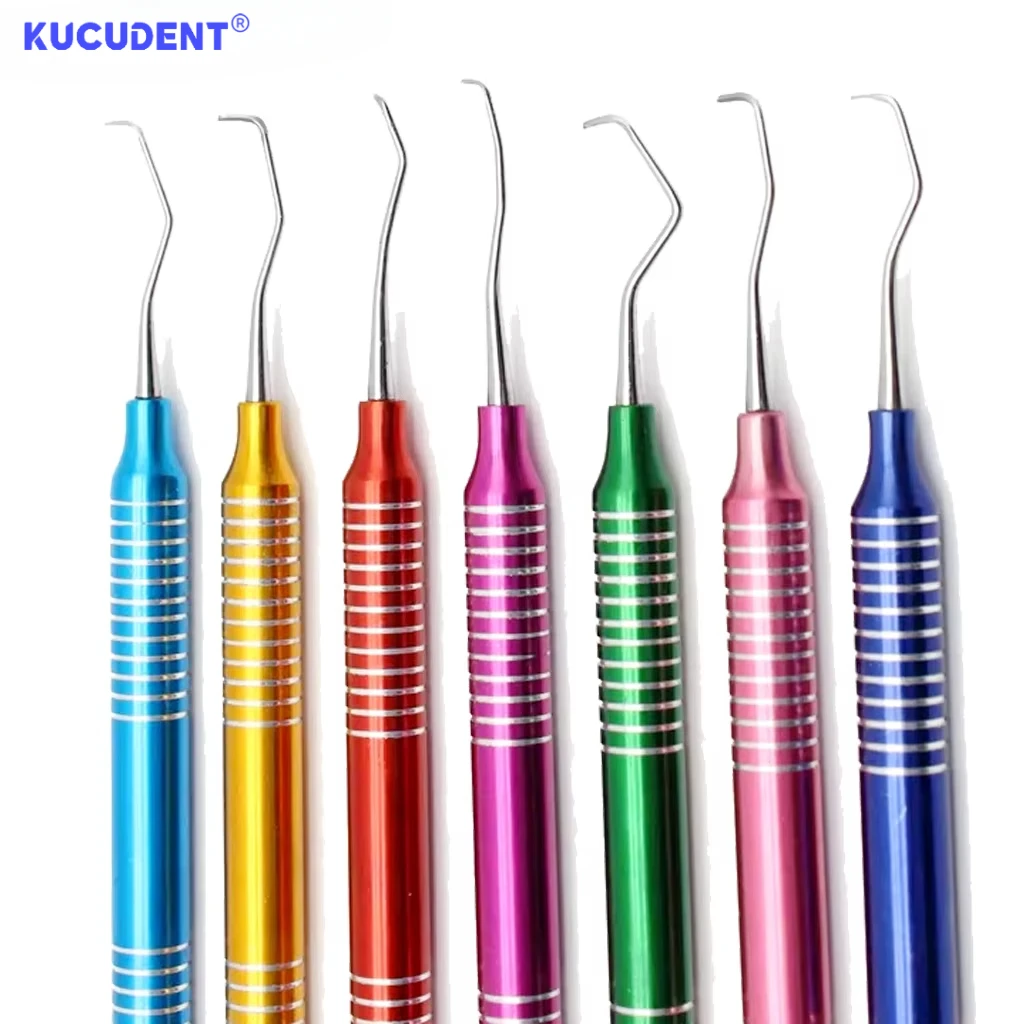 7Pcs Teeth Cleaning Dental Scaler Set Periodontal Bone Curettes Perio Dentist Equipment Oral Care Teeth Whitening Tools