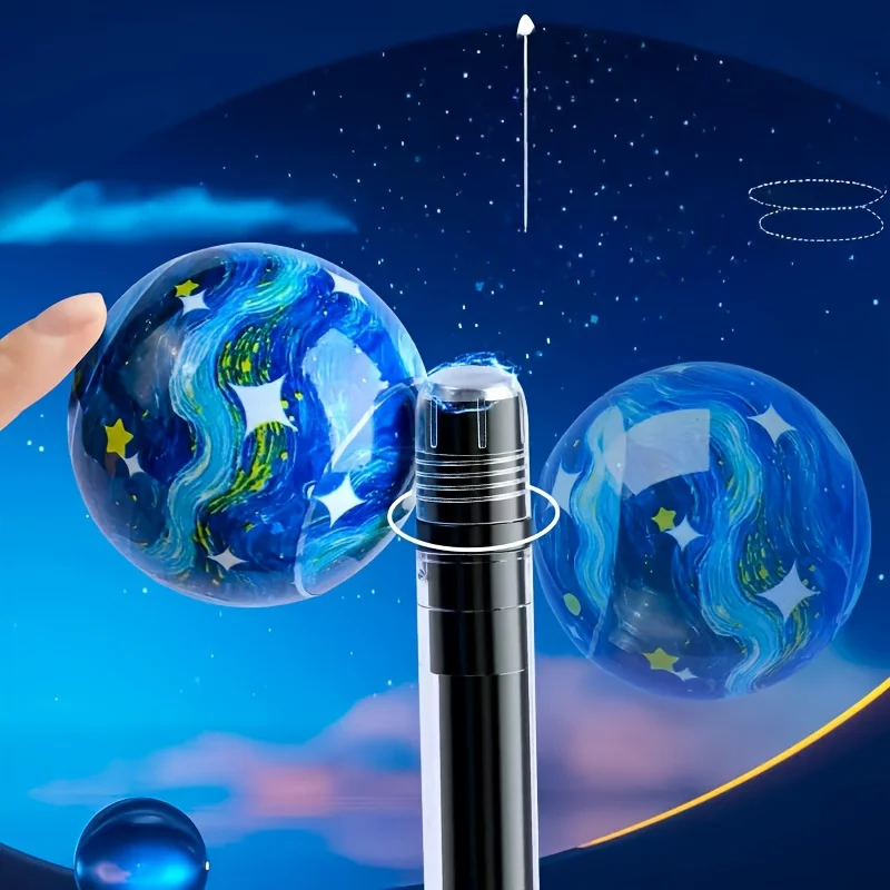 Magnetic Levitating Pen with 360° Rotating Base 0.5mm Fine Tip Gel Ink for Smooth Writing Stress-Relieving Novelty Desk Decor