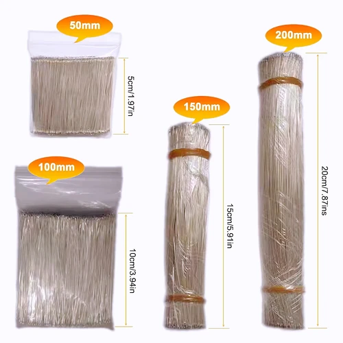 Imagen 2 del producto Cable de soldadura de neón LED esmaltado plateado, conectores de 3/4/5/10/15/20cm para luces de neón flexibles DC12V/24V, 2000 Uds., resistentes al calor