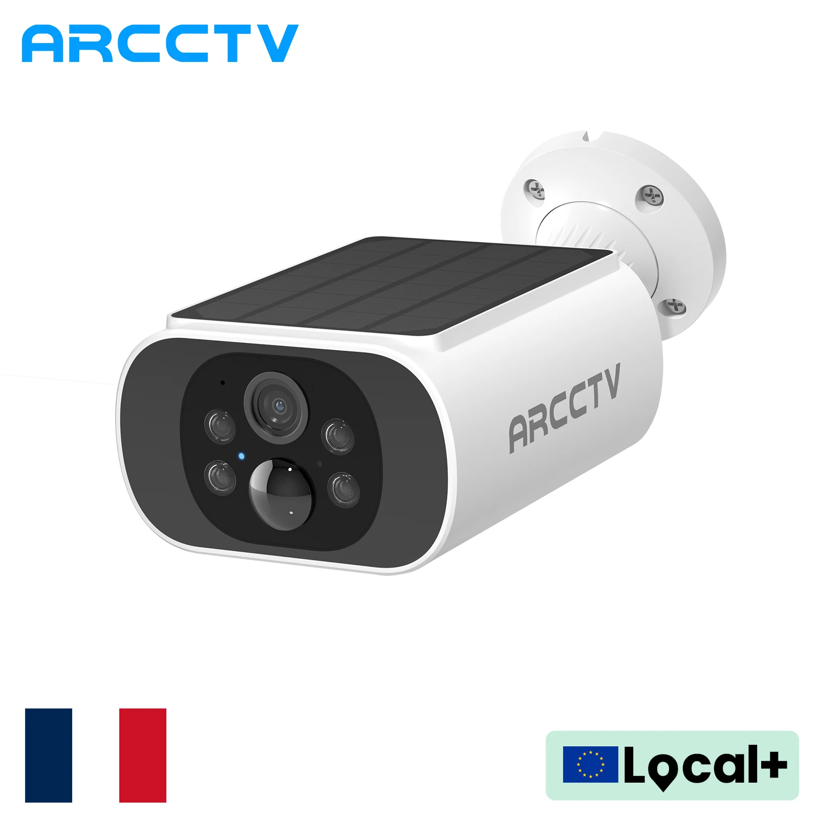 ARCCTV 2K WiFi Solar Camera Kleur Nachtzicht Tweerichtingsgesprek FHD Bewakingscamera Buiten Draadloos IP66 Waterdicht Sirene Alarm