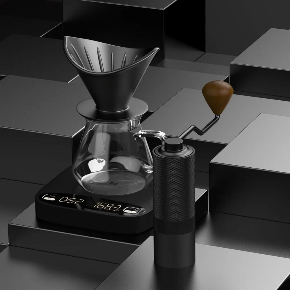 Coffee Grinders with Stainless Steel Conical Burr, Internal Adjustable Setting & Double Bearing Positioning, Coffee Bean Grinder