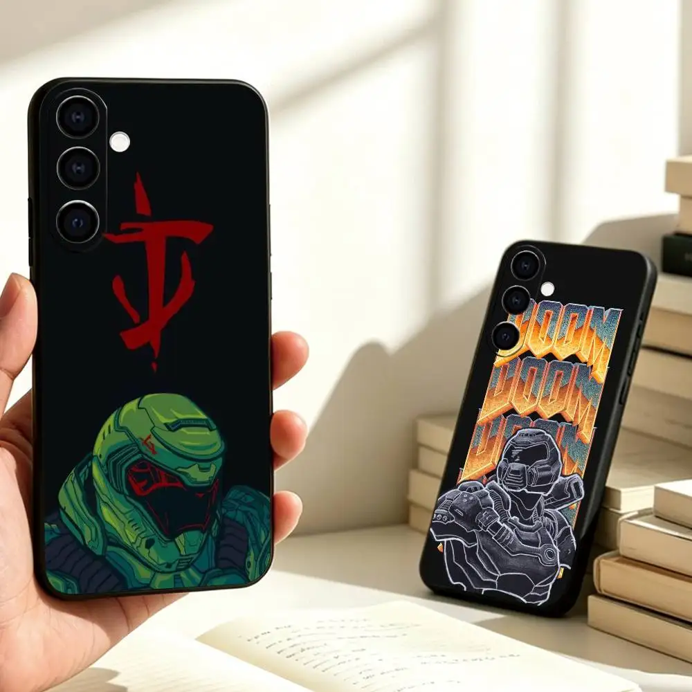 Dooms S-Slayer Popular Game  Phone Case Black Silicone Soft For Samsung Galaxy A73,A72,A71,A70,A53,A52,A51 Gift