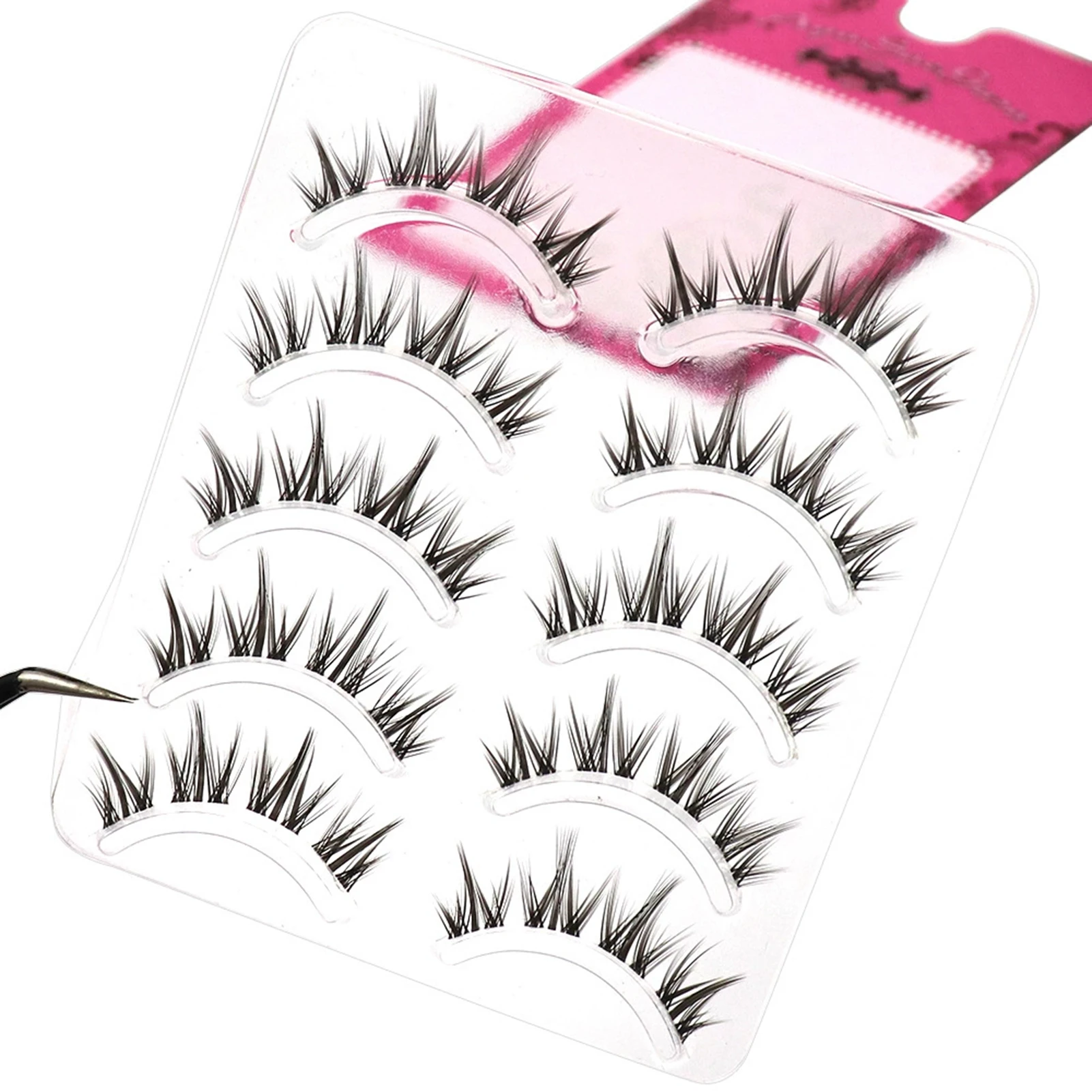 رموش صناعية على شكل كلب شرائط كاملة تصميم عين الدمية تأثير المانجا رموش ذاتية الصنع لحفلات التقطت الصور اليومية لصالون الرموش