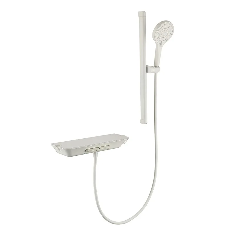 

Белый клавиша фортепиано, двуфункциональный домашний душевой набор с распылителем под давлением для современной минималистской ванной комнаты
