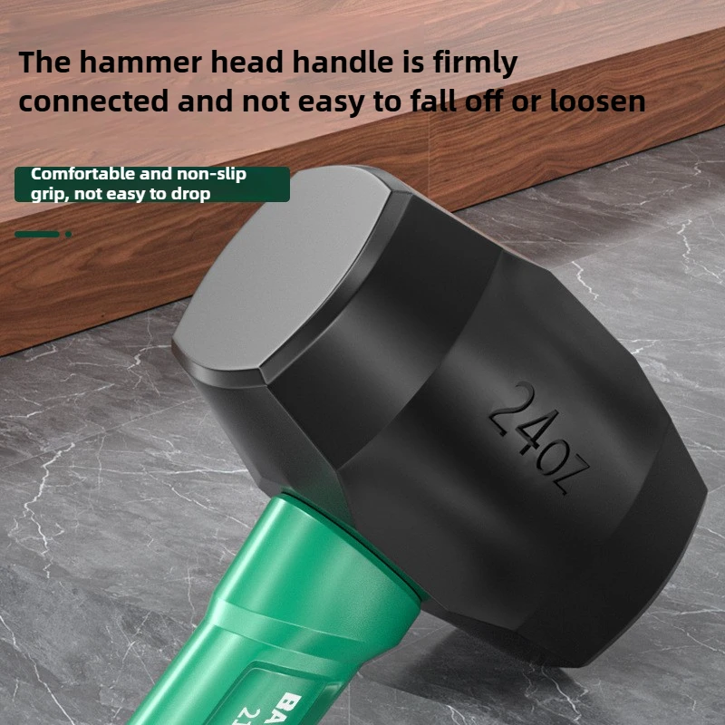 مطرقة مطاطية صلبة من BaoLian، مطرقة تركيب بلاط مرنة متعددة الوظائف مقاومة للصدمات لتزيين المنزل