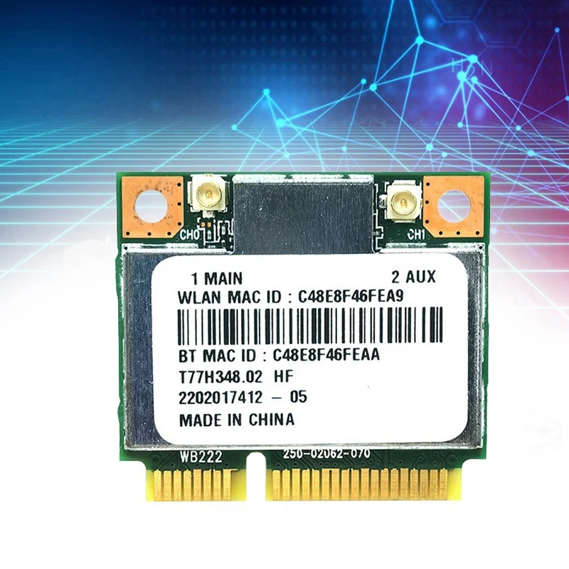 AR5B22 AR9462 WiFi Card+Internal Antennas 300Mbps 2.4G/5G Dual Band BT4.0 Mini PCl-E WiFi Adapter for Windows7/8/10-DTB3 view 5