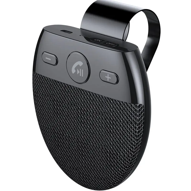 Bluetooth Car Speakerphone Handsfree Sun Visor Car Music Player With Mic Car Sun Visor Speakerphone Kit Noise Reduction-A61E