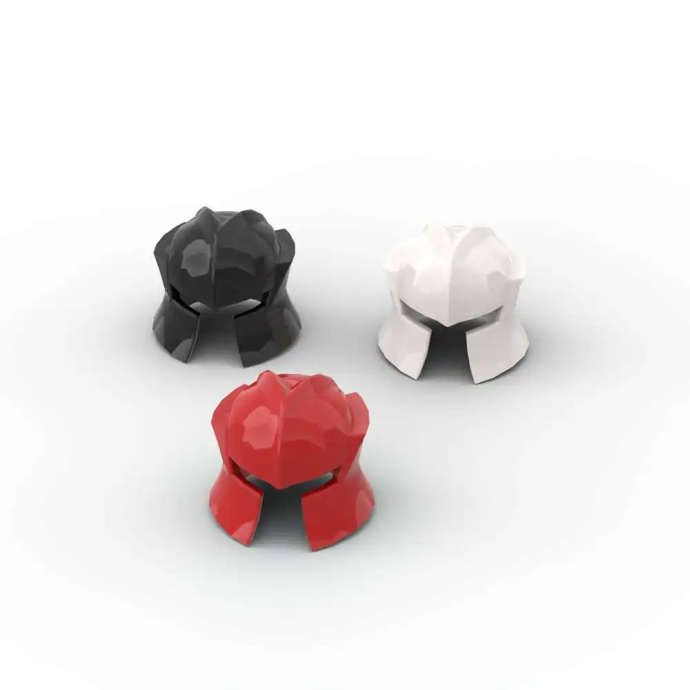 

MOC 10 шт. головоломка, сборные детали 48493, замок, рыцарь, шлем, строительные блоки, комплект деталей, кирпичи, персонажи, игрушка, подарок, Прямая поставка