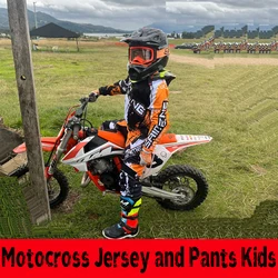 motocross jersey and pants kids enduro saimeng gear set mx jersey pants motorbike clothing mtb carracing suit Off Road e