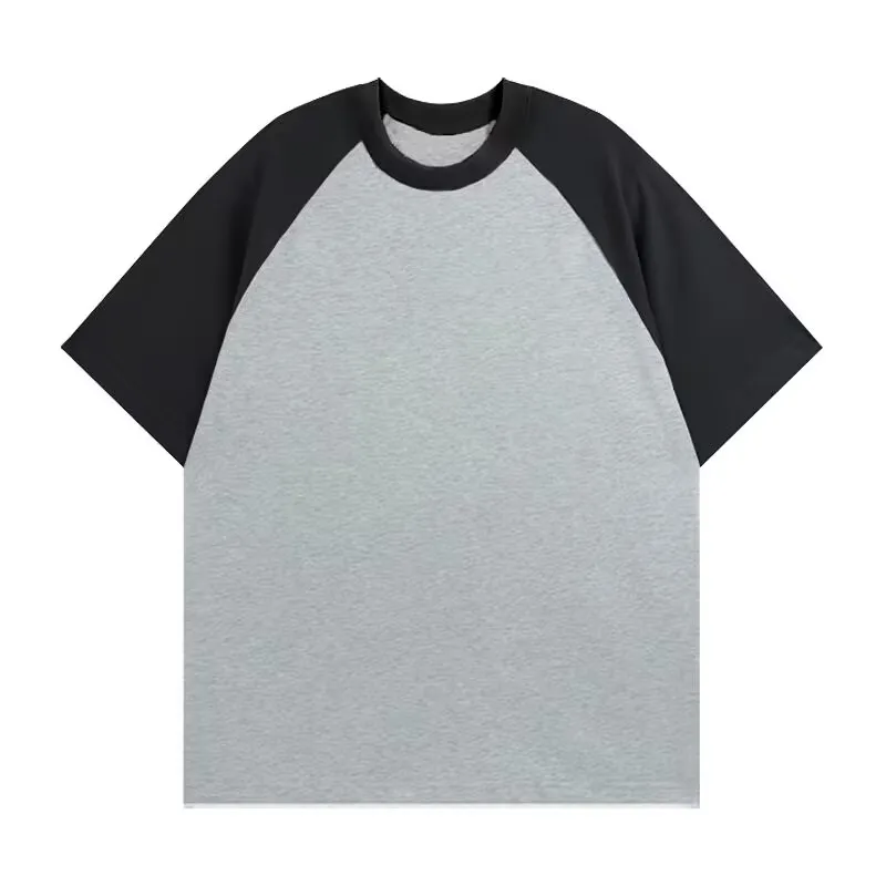 T-shirt da donna con maniche Raglan corte a 5 quarti Casual Patchwork sciolto popolaro-collo pigro stile coreano semplice Vintage Ulzzang INS