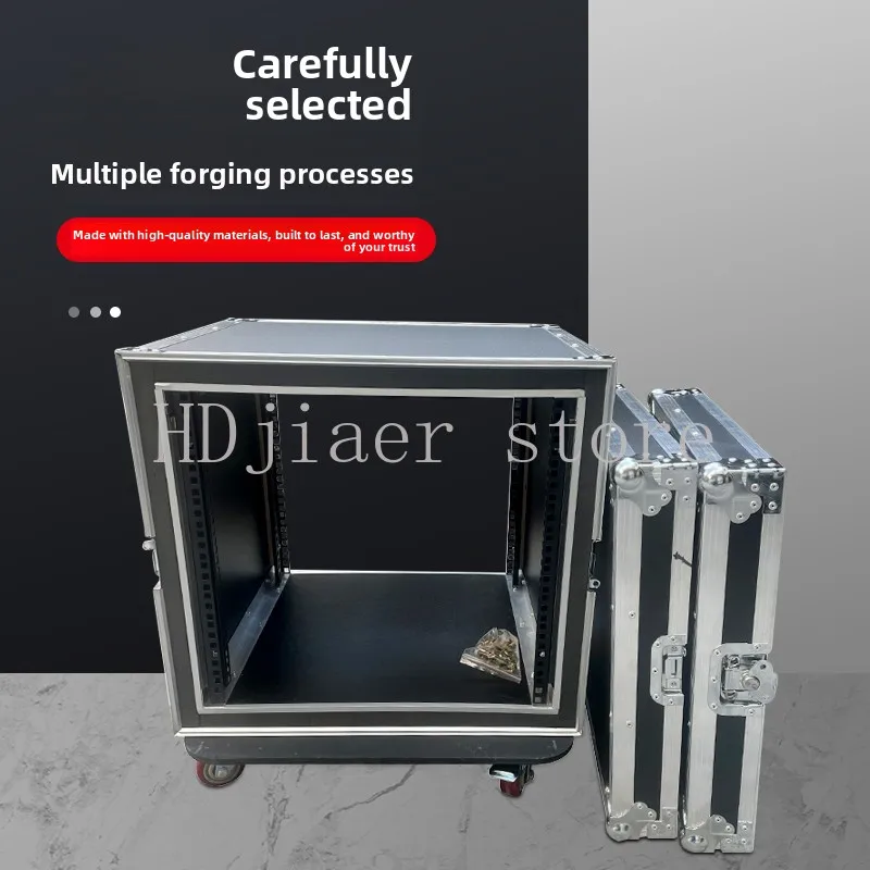 Professional 12U/16U 2-Door Flight Case Rack – Shockproof Cabinet for Amplifiers, Mixers & Audio Equipment