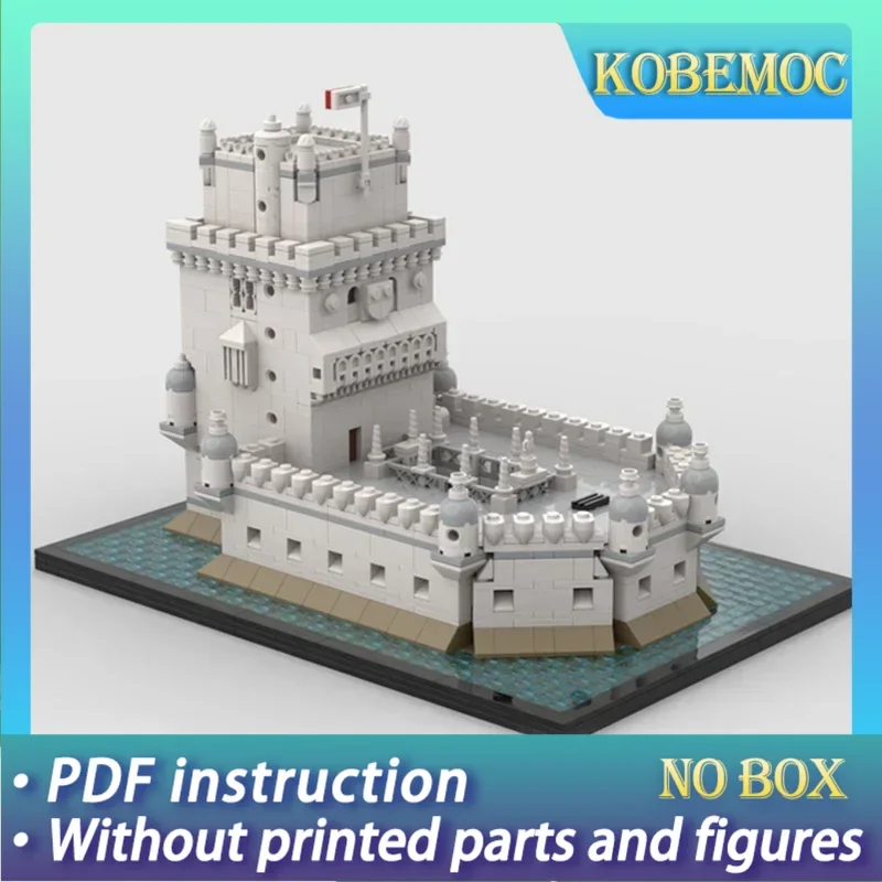 Castelo medieval modelo moc tijolos de construção saint vincent torre tecnologia blocos modulares presentes brinquedos de natal diy conjuntos montagem