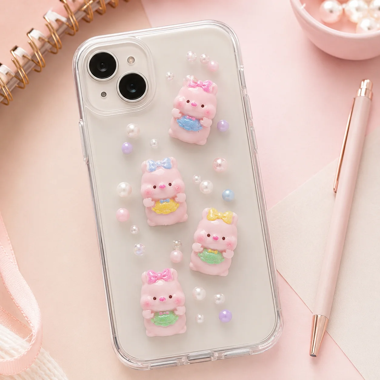 Phone Cases Wholesale - Schattige regenboog-ijslolly harscharms, platte cabochons, DIY