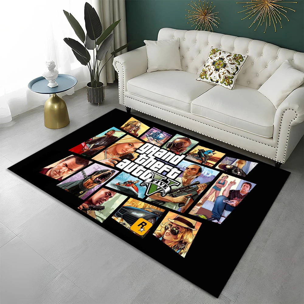 

3D GTA Grand Theft Auto Games Gamer Carpet Rug for Home Living Room Bedroom Sofa Doormat Decor,kids Area Rug Non-slip Floor Mat