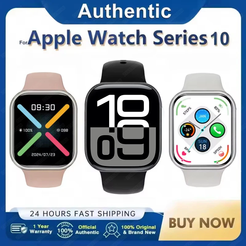 

2025 Новая серия 10 для Apple Watch 10 SmartWatch GPS отслеживание траектории NFC Bluetooth Вызов IP68 Водонепроницаемые умные часы для IOS