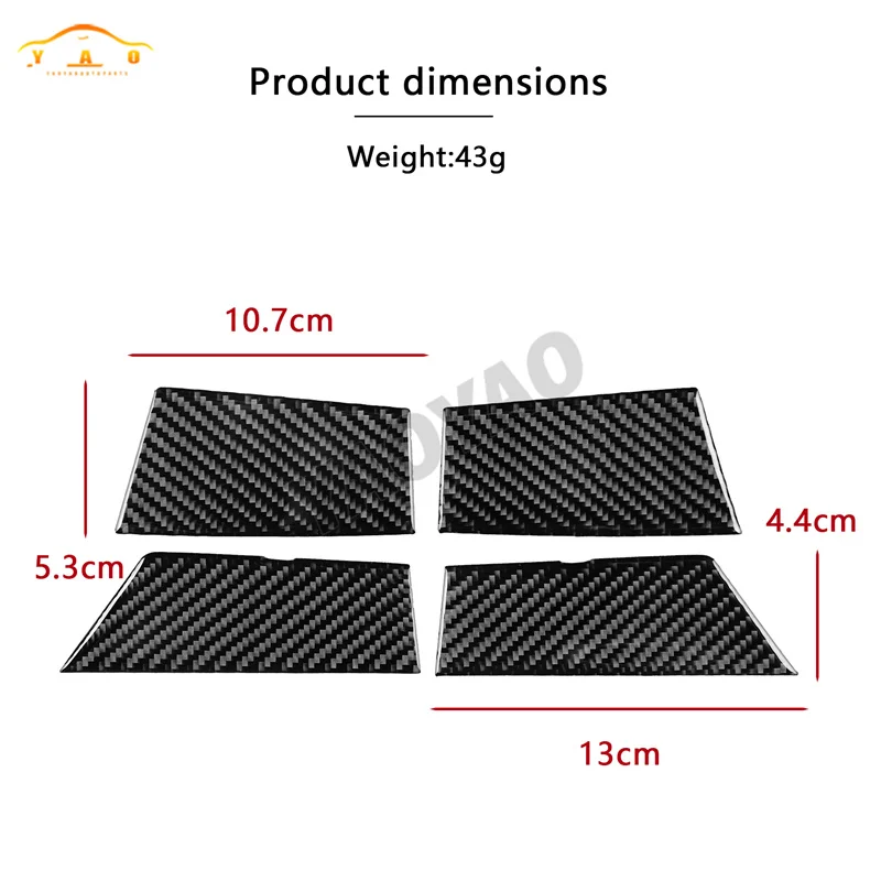 

Carbon Fiber For BMW 5 Series i5 G60 G68 2024 2025 Door Storage Slot Mats Panel Trim Cover Car Accessories Decoration Sticker