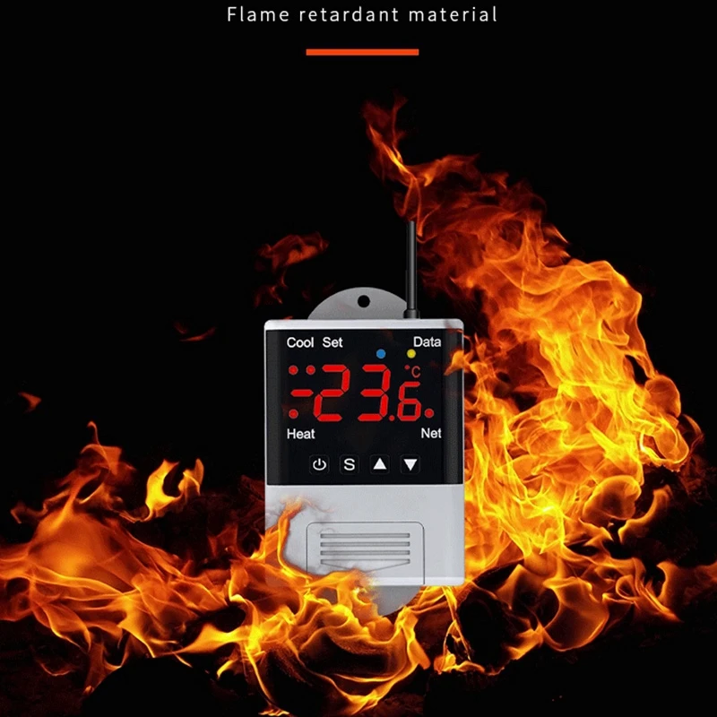 2X Wireless Wifi Temperature Controller Thermostat AC110-220V DTC1201 NTC Sensor Digital Display APP Control