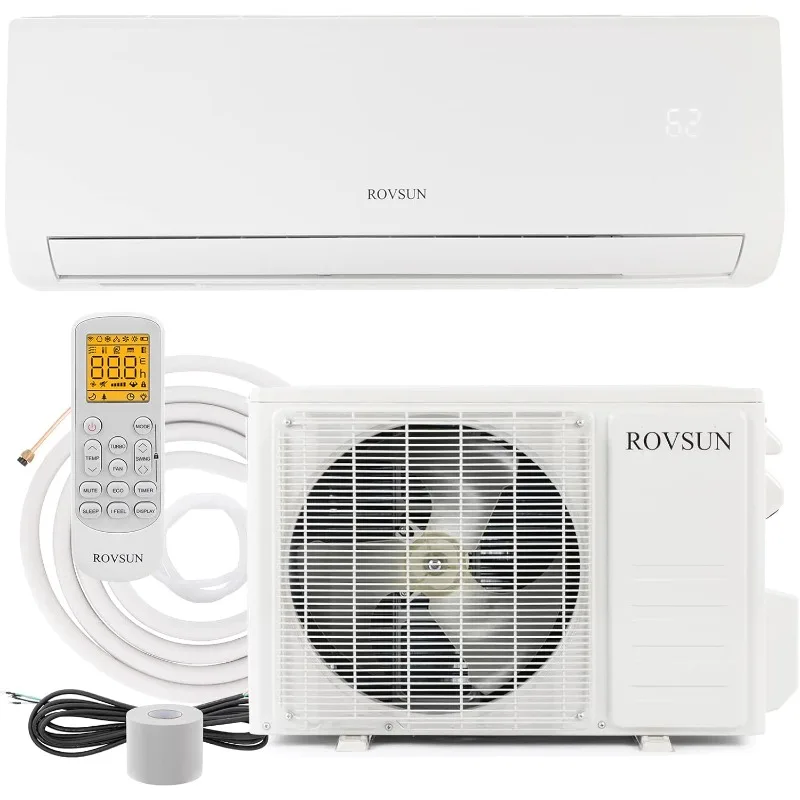 9000 BTU Mini Split AC/Heating System with Inverter, 19 SEER 115V Energy Saving Ductless Split-System Air Conditioner with Pre