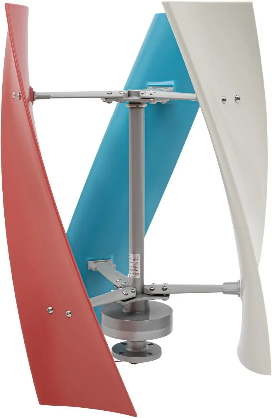 

400W Wind Turbine, 12V Vertical Axis Wind Turbine Generator with 3 Blades and Permanent Magnet Generator for Boats, Terrace, Mar