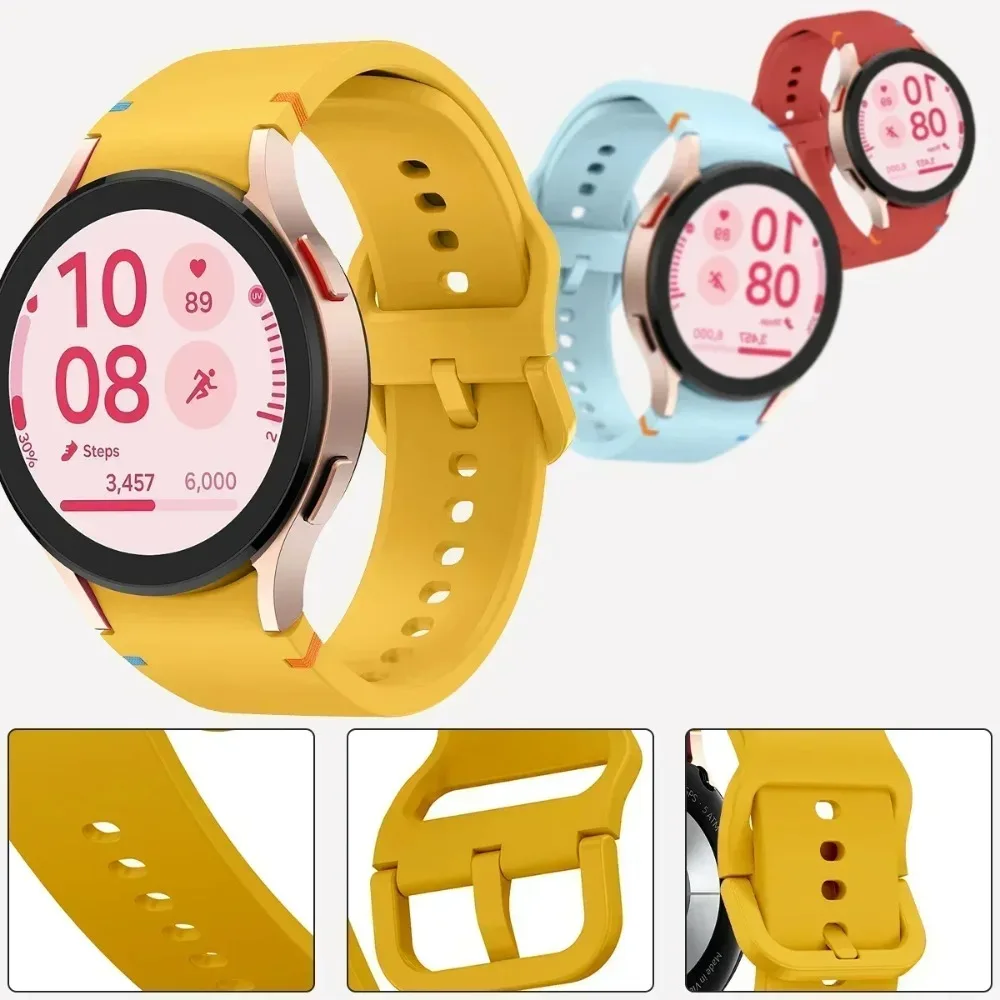 2PCS Silicone band for Samsung Galaxy Watch 7 FE 6 4 Classic 5 pro 44mm 40mm 43mm 47mm 45mm Bracelet Galaxy Watch6 7 Strap