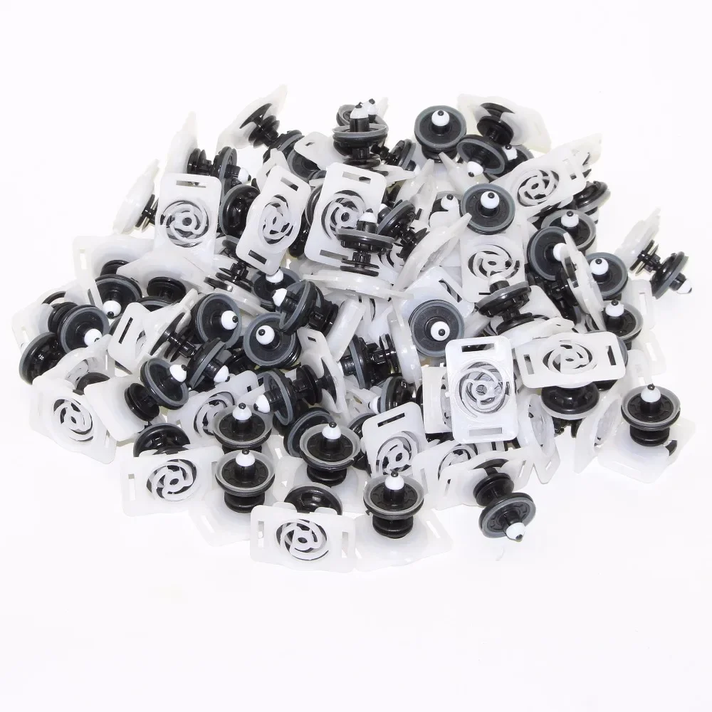 

100pcs Door Inner Trim Fixed Fastener Clips With Holder For VW Golf GTI Jetta mk6 Passat B7 Polo Beetle Caddy A4 Q3 7L6 868 243