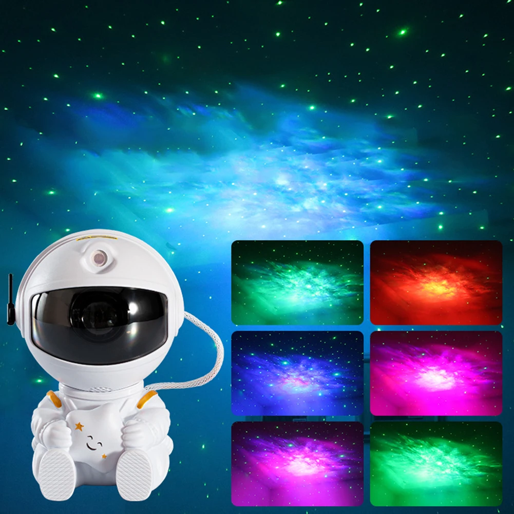 Galaxy Star Projector Spaceman Lamp Starry Sky Night Light Wedding Room Decoration Ambient Lights For Birthday Party Gifts