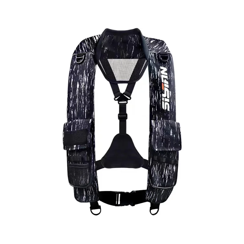 

Portable Sea Fishing Vest Pockets Auto Manual Inflatable Life Jacket Luya Adult 150N Marine Buoyancy Vest for Swimming Fishing