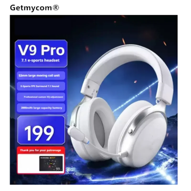 

Беспроводная Bluetooth-гарнитура для MCHOSE V9 pro, трехрежимный микрофон, шумоподавление, динамический звук, низкая задержка, офис и игры