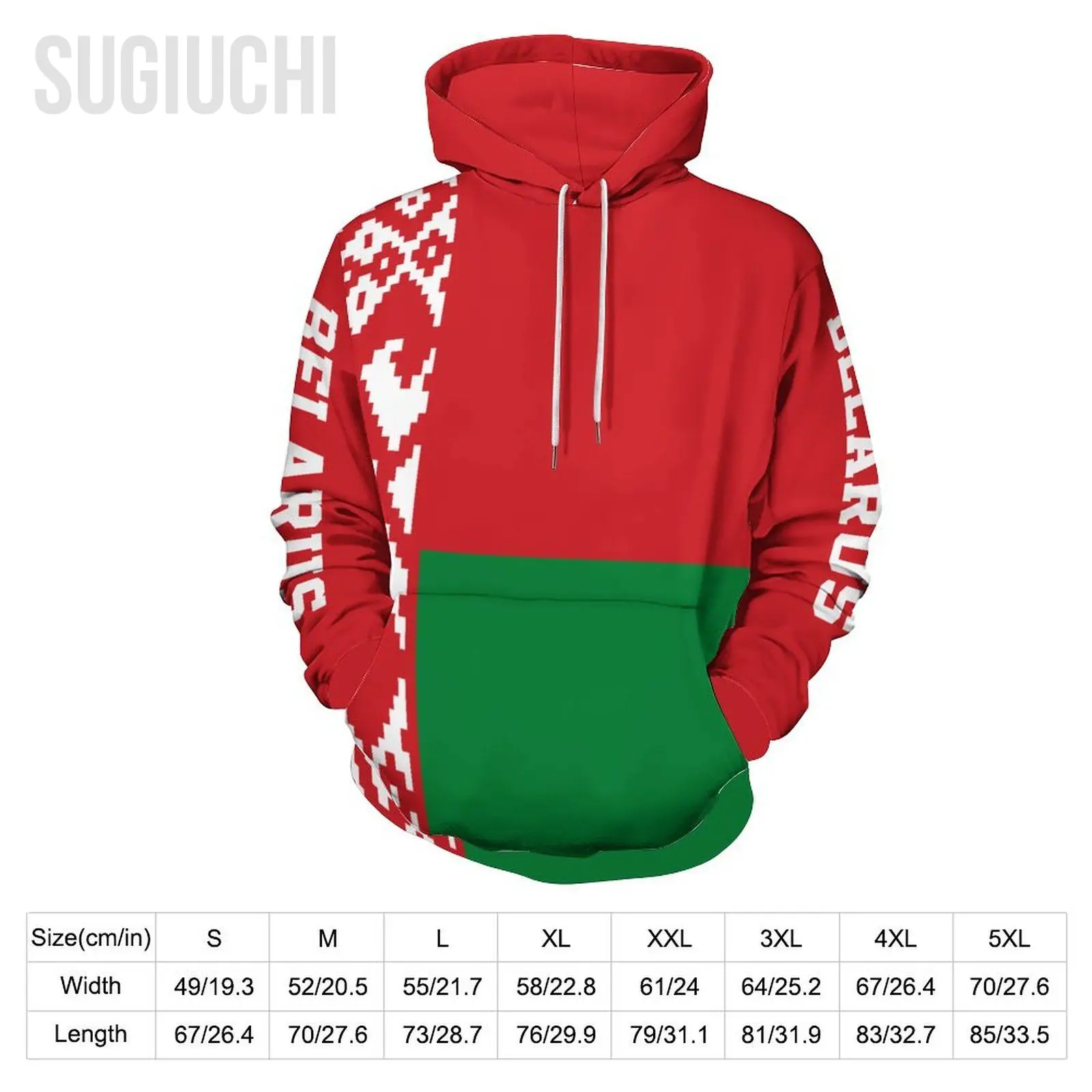 Unisex 3D Hoodie Belarus Flag Men Women Polyester Harajuku Sweatshirt Pullover Hoodies Casual Cool