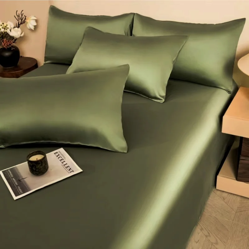 2026 Lyocell Silky Pillowcase Smooth Summer Cooling Pillow Case Olive Green Pillow Cover For Home Hotel Envelope Style 48*74cm