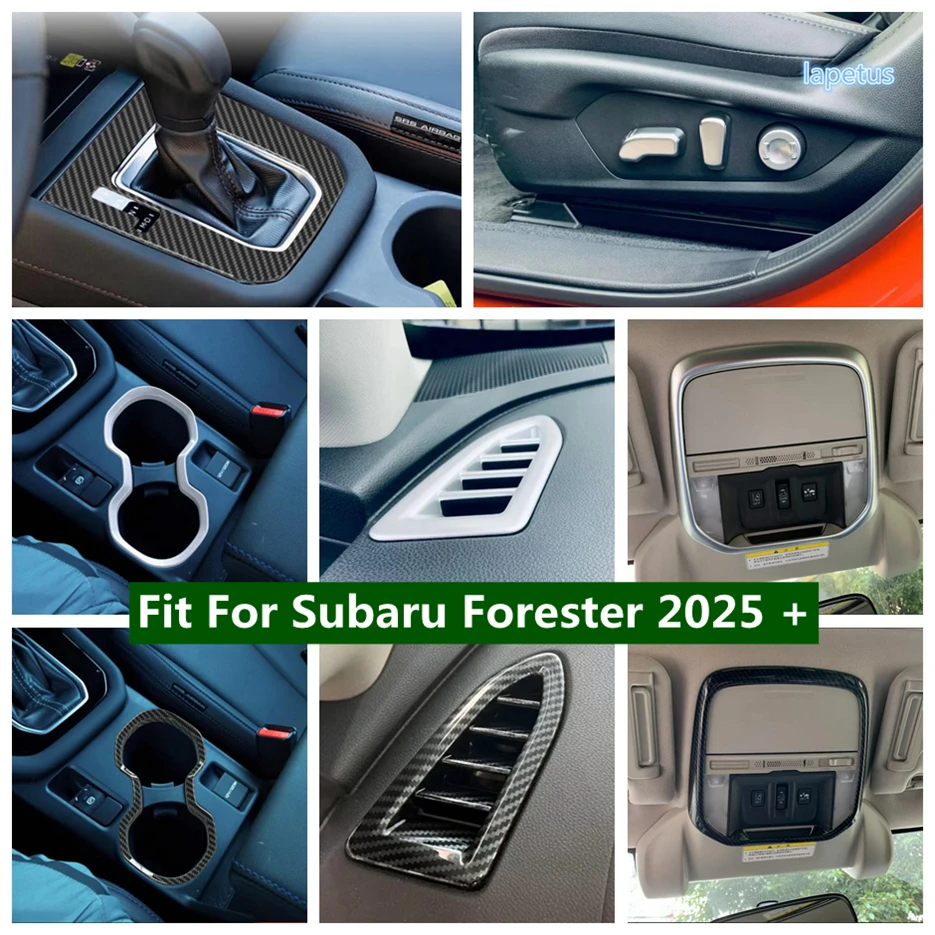 

Front Water Cup Holder / Gear Box Shift Panel / Side Air AC Outlet Vent / Seat Adjust Button Cover Trim For Subaru Forester 2025