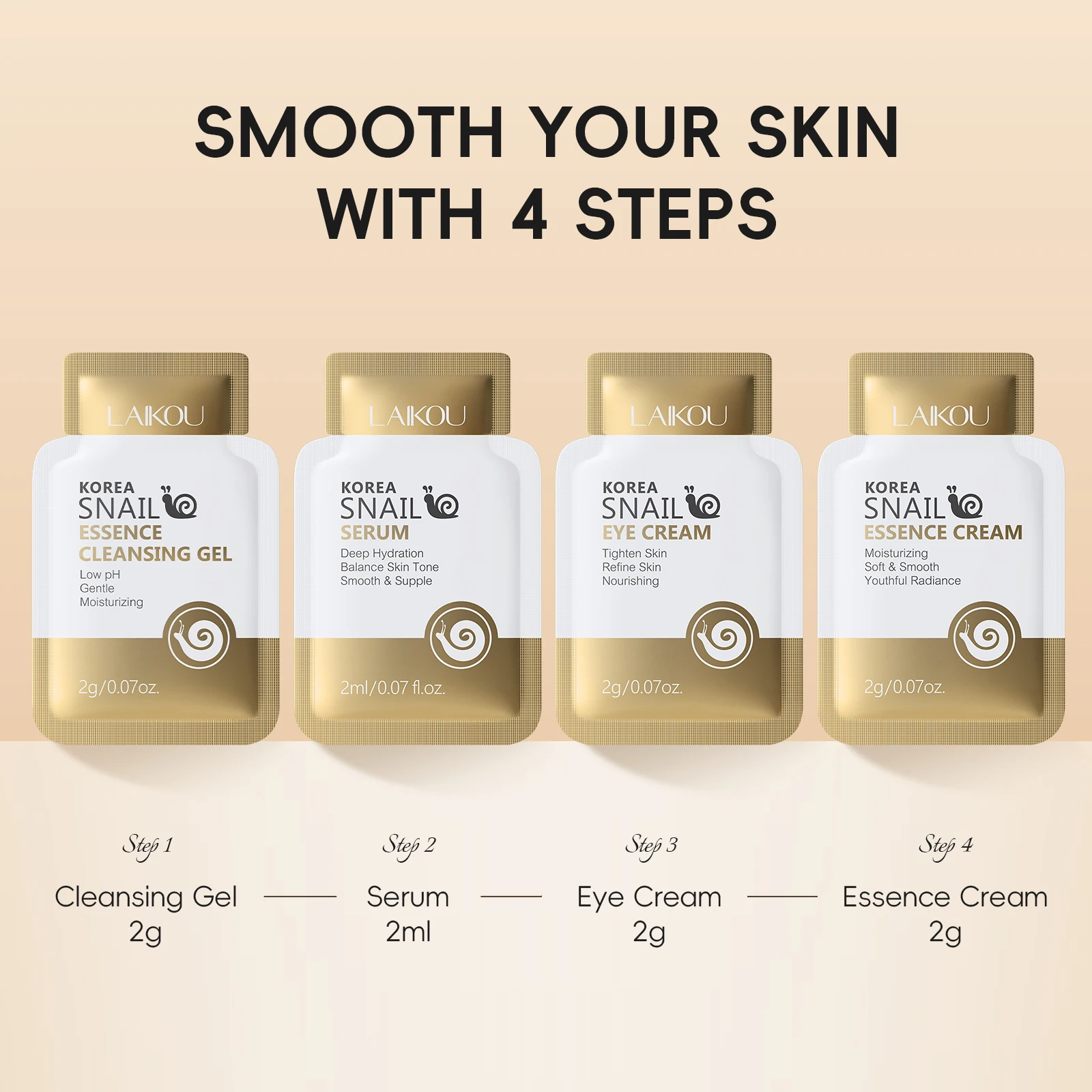 40Pcs LAIKOU Snail Extract Ski - Anti-Aging Face Cream 评论和价格