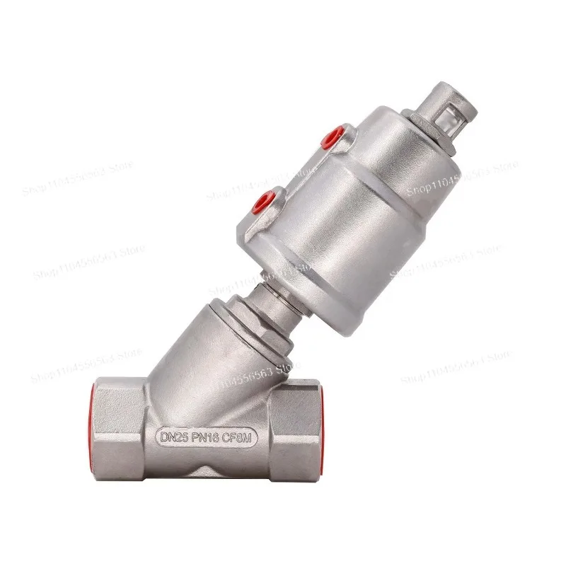 Stainless Steel Industrial Pneumatic Angle Seat Valve – Y-Type High-Temp Steam Valve with Multi-Connection Options