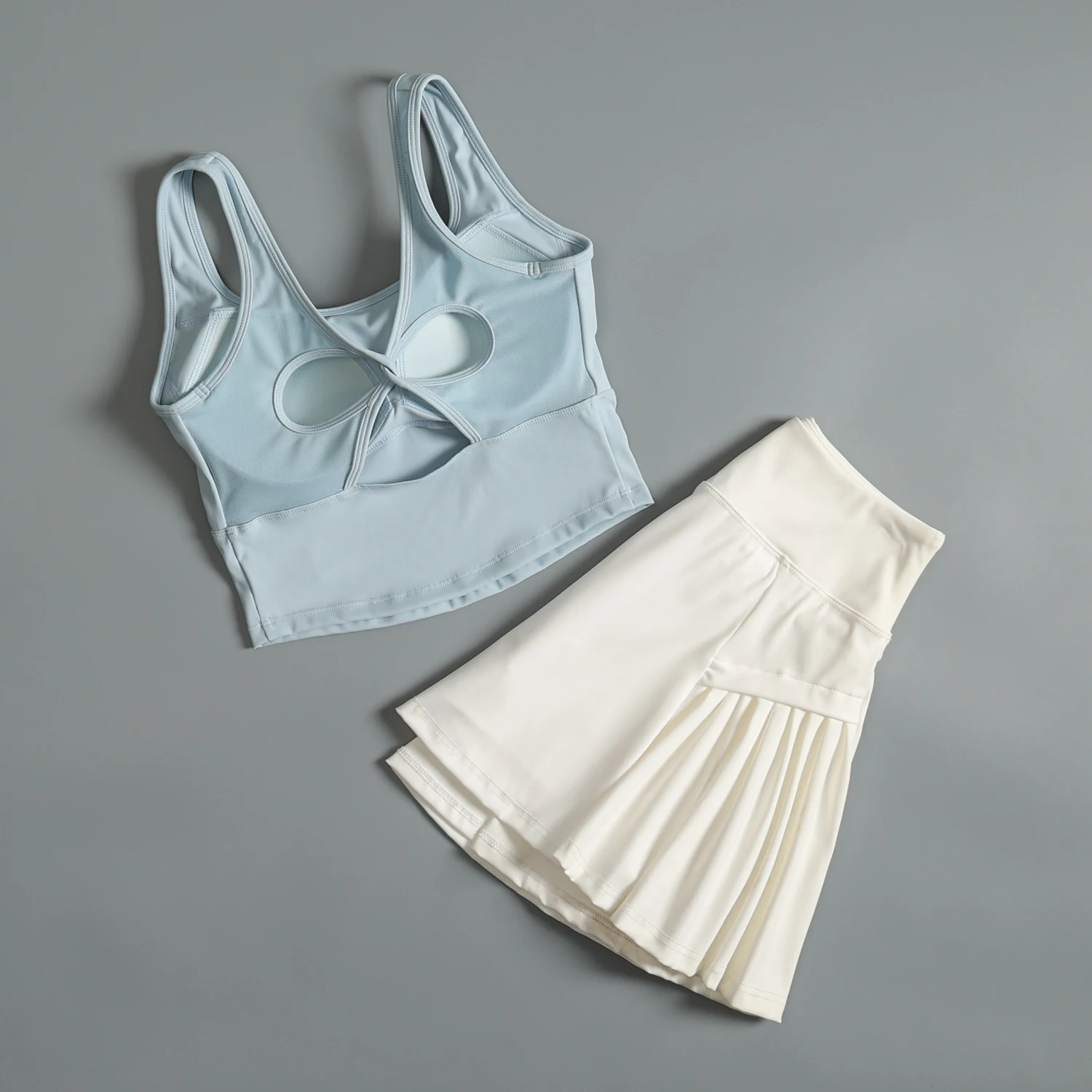 

Усовершенствованный теннисный спортивный комплект, женский летний полый красивый тренировочный дышащий жилет для бега на спине, быстросохнущий костюм для йоги и фитнеса