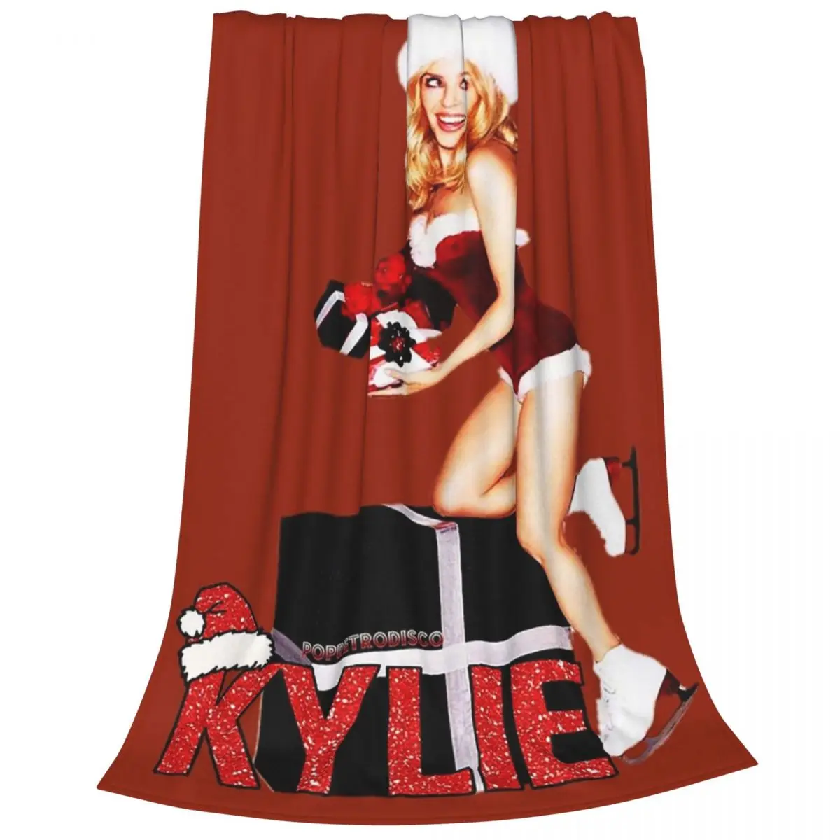 Kylie Minogue Santa Baby Designed By PopRetroDisco Blankets Flannel Sofa Throw Blankets For Home Bedroom Throws Bedspread Quilt