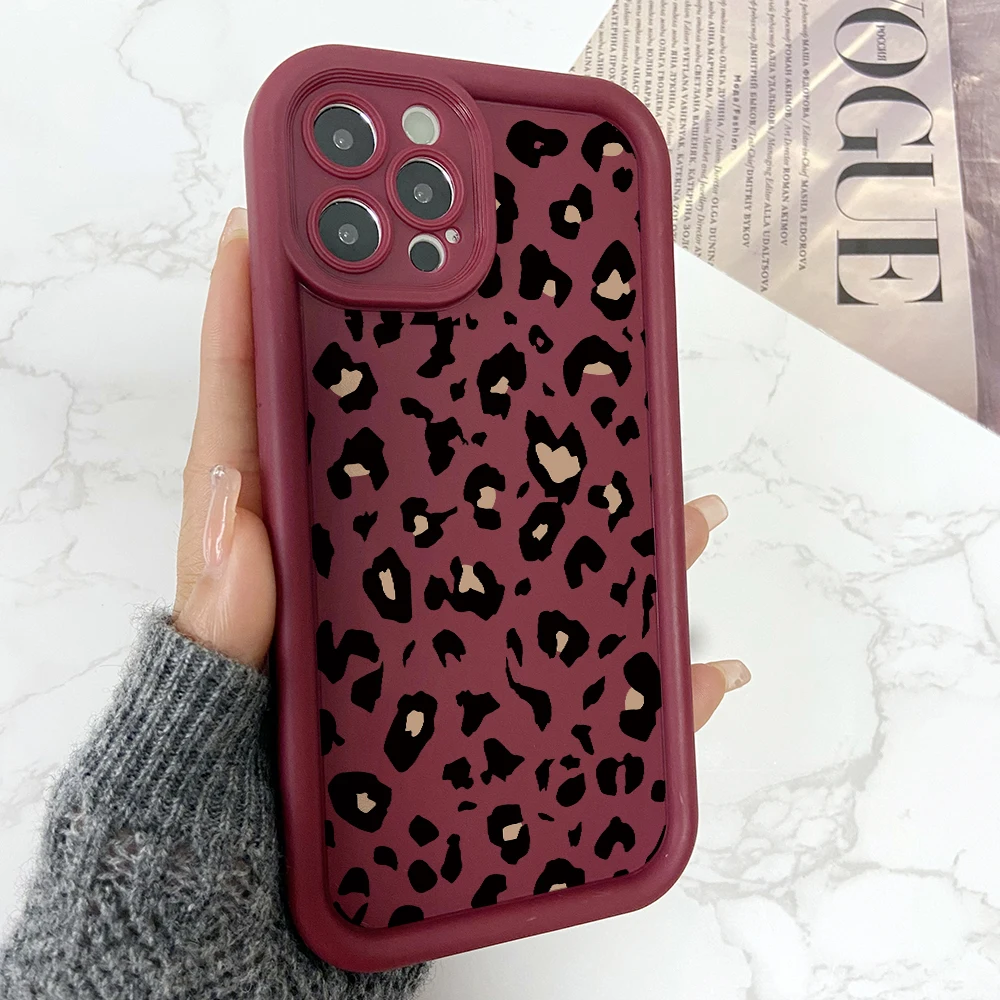 Fashion Leopard Print Phone Case for OPPO A98 A95 A78 A76 A74 A72 A58 A55 A54 A53 A38 A33 A31 A17 A16 A15 4G 5G Capa