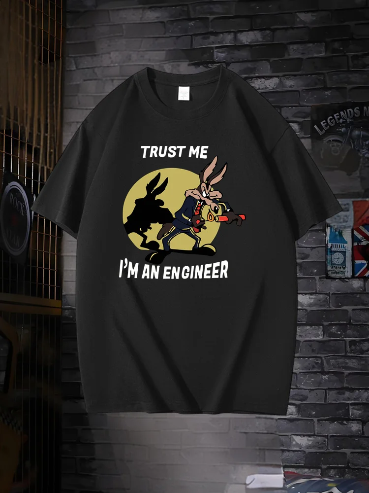 

Trust Me I Am an Engineer Printed 100% Cotton Y2k Classic Funny T-Shirt For Men Women Sportswear Tops Tees 62466