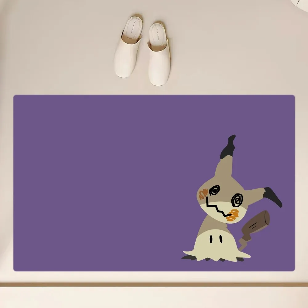 MINISO Pokémon Mimikyu Floor Mat Anti-Slip Bathroom Kitchen Bedroom Living Room Entrance Rug Home Decor