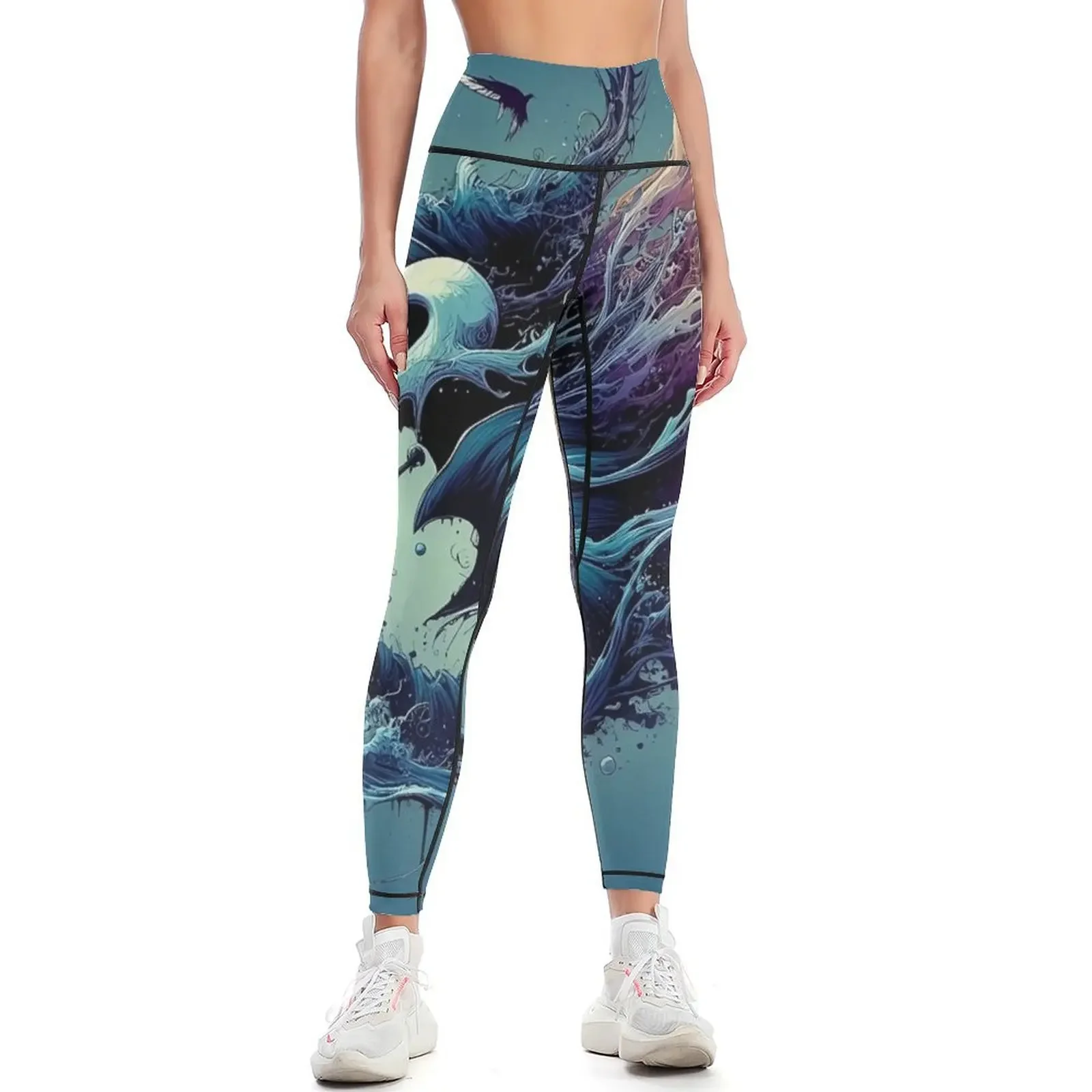 

Anime Leggings Sports pants woman for fitness sporty woman push up fitness set gym Womens Leggings