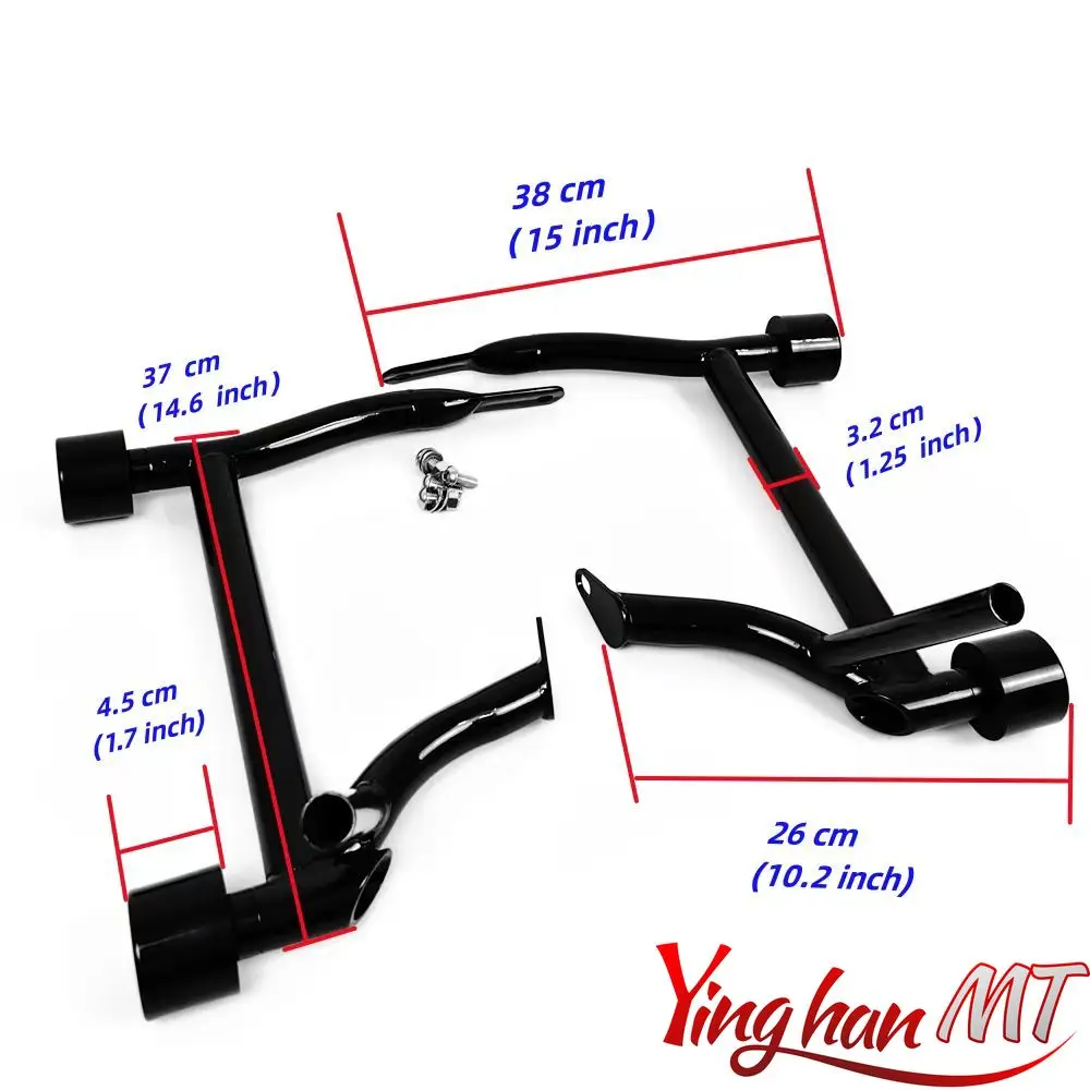 Motorcycle Rear Saddlebag Guard Rails Bracket For Harley Touring Electra Glide Ultra Road King Street Glide Road Glide 09-23